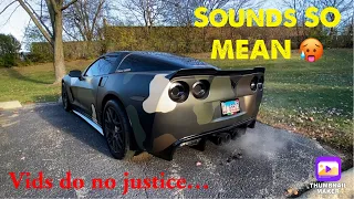 VERY LOUD & CHEAP C6 CORVETTE EXHAUST SETUP!!! (Making lots of noise)