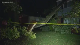 Strong storms lead to power outages, road closures in Hampton Roads