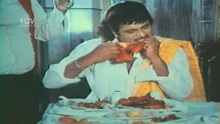 Ambarish Eats Free Meal at Five Star Hotel | Anthintha Gandu Nanalla Kannada Movie Comedy Scene