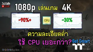 ทำไมเล่นเกม 1080p ซีพียูโหลดมากกว่า 4K เพราะอะไร? - Get Smart by TT Premium