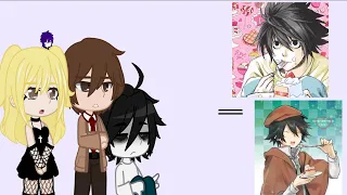 Death note react to l as ranpo 1/1 (past) (ships) (my au) repost