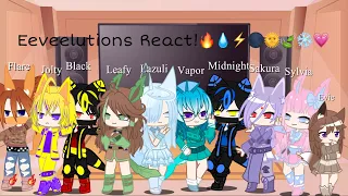 Eeveelutions React🔥⚡️💧🌑🌞❄️🍃💗(Please Check Description To See The Creators Of The Videos)