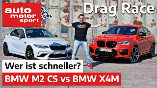 BMW M2 CS vs BMW X4M: Drag Race auf der halben Meile | auto motor und sport