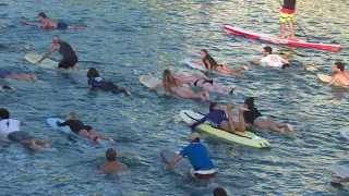 Surfers rally for the planet ahead of G7 | AFP