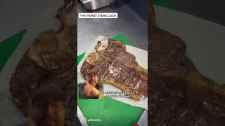 The WORST steak cook…EVER 🤢🥩 #smash #pass #bbq #chef #funny #grill