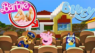 TRAVESURAS en el CINE viendo BARBIE LA PELÍCULA | Las Aventuras de BLUEY en Minecraft!