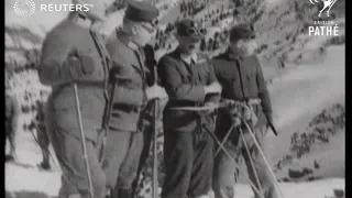 AUSTRIA / DEFENCE: Artillery manoeuvres in the mountains (1935)