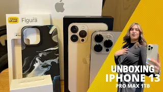 iPhone 13 Pro Max Gold 1TB  UNBOXING and SETUP Testing Cinematic Mode| Patricia Albaran