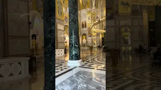 Saint Sava Temple (orthodox church) walking inside 3 - Belgrade, Serbia