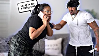 BEING EXCITED THAT MY EX IS OUT OF JAIL PRANK ON HUSBAND!! *HE LEFT*