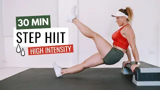 30 MIN HIGH INTENSITY HIIT STEP Workout | Calorie Burning Cardio Step🔥Burn 230 Calories🔥