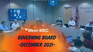 West-MEC Governing Board Meeting - December 2021