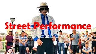 Michael Jackson Impersonator Dancing Beat It -And- Billie Jean (23.07.22)