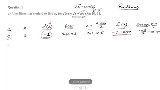 Bisection Method | Example 1 | Numerical Computation