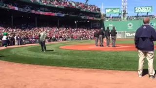 Patrick Watson singing National Anthem at Fenway