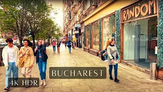 Historic Majesty 🇹🇩 Bucharest, Romania ⛅️I.C. Bratianu BLVD. - 4K 60fps Walking Tour 2023 (▸33min)