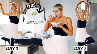 I Ate & Exercised like a BALLERINA AT HOME | Toxic Diet Culture for Female Athlete's