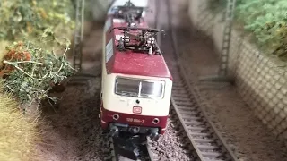 #Märklin #SpurZ #Fahrvideo BR 120 mit IC &  BR 194 mit Kesselwagenzug auf der #Frankenwaldbahn