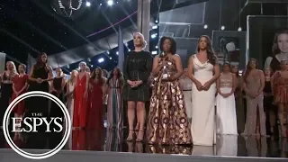 'Sister survivors' moment of solidarity accepting Arthur Ashe Courage Award | ESPYS 2018 | ESPN