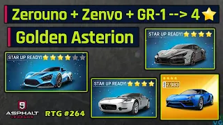 Asphalt 9 | Zerouno + Zenvo + GR-1 to 4 stars & Golden Asterion | RTG #264