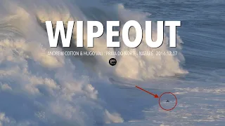 Big Wave Wipeout and Jetski Rescue gone wrong @ Nazaré, Portugal [Andrew Cotton & Hugo Vau]