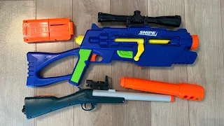 Nerf war : Nerf like Chinese shotgun vs Buzz Bee