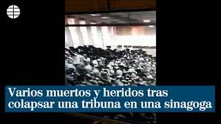 Dos muertos y decenas de heridos al colapsar una tribuna en una sinagoga cerca de Jerusalén