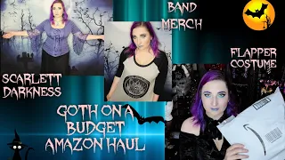 Goth on a Budget AMAZON GOTHIC CLOTHING HAUL band merch Scarlet Darkness💜🦇💜