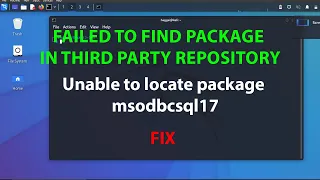 DEBIAN ERROR FIX: Unable to locate package msodbcsql17