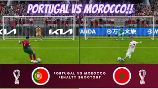 PORTUGAL VS MOROCCO Penalty Shootout  | World Cup Qatar 2022 | | e-football Gameplay