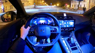 New DS 7 2023 (FACELIFT) - night POV test drive & REVIEW (225 HP, E-TENSE)