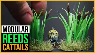 Modular Reeds & Cattail Scatter Terrain for Wargaming and Tabletop Terrain