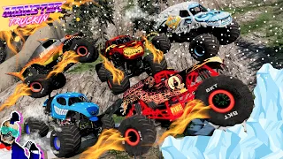 Monster Jam INSANE Racing, Freestyle and Crashes #3 | BeamNG Drive | Steel Titans