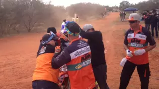 Toby Price #1 Tatts Finke Desert Race 2016 pit fuel stop KTM 500 EXC