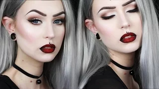 Dark Romantic Glam Vampy Makeup | Evelina Forsell