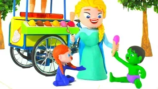 PRINCESS NEW ICE CREAM PARLOR ❤ SUPERHERO BABIES PLAY DOH CARTOONS FOR KIDS