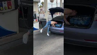 Girl trying to put Gas in Tesla 🤣 (part 2)