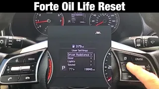 How to reset service reminder 2021 kia Forte