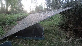 DD Hammocks 3.5M x 3.5M MC Tarp+Superlight mesh Tent..Harbottle woods-Solo Wildcamp..10-06.23