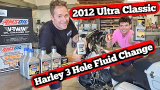 2012 Harley Ultra Classic 3 Hole AMSOIL Fluid Change Primary Transmission Oil