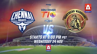Delhi Bulls VS Team Abu Dhabi | The Chennai Braves VS Northern Warriors | Tonight | 24th Nov 2021