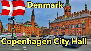 Copenhagen City Hall - Denmark || 2022 - Driving In Denmark || 4k UHD 60fps