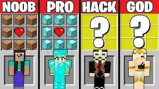 Minecraft Battle: GIRL CRAFTING CHALLENGE - NOOB vs PRO vs HACKER vs GOD in Minecraft Animation