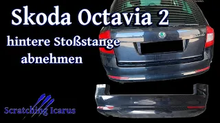 Skoda Octavia 2 Stoßstange hinten abbauen [back bumper removal] - Tutorial