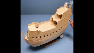 Wooden boat making a beautiful talented 😍😍 fantastic 👍
