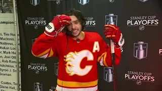 Celebration at the Saddledome  as Flames' Johnny Gaudreau scores Game 7  OT winner (ESPN feed)
