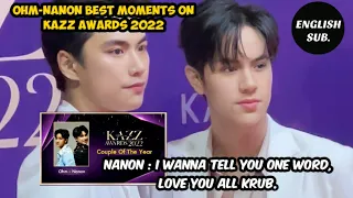 Ohm-Nanon Moments On This Year KAZZ Awards | Couple Of The Year | BL Wins