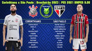 Corinthians x São Paulo | Campeonato Brasileiro 2023 | PES 2021 Patch BMPES 9.08 - 4K