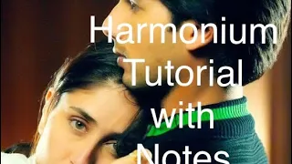 Aaoge jab tum o sajna harmonium tutorial with notes  by chandan chauhan