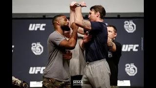 Tyron Woodley vs. Darren Till UFC 25th Anniversary Press Conference Staredown - MMA Fighting